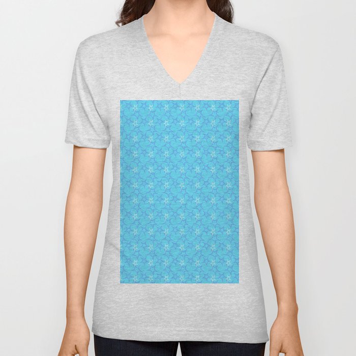 children's pattern-pantone color-solid color-light blue V Neck T Shirt