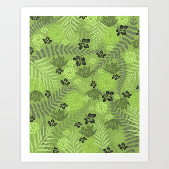 Greenery Floral Art Print