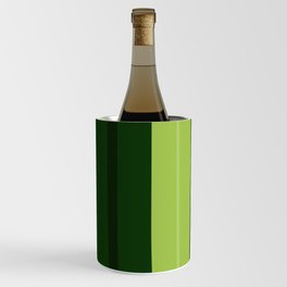 Abstract green stripes Wine Chiller