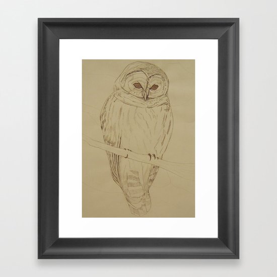 Ink Owl Framed Art Print