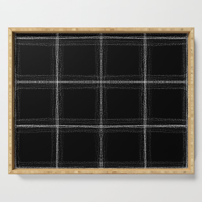 Windowpane in Black - Large Serving Tray