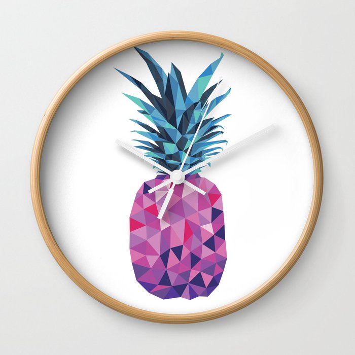 Purple Pineapple Wall Clock