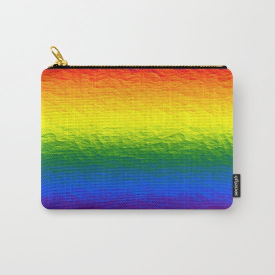 Rainbow Gradient Painted Pattern Carry-All Pouch