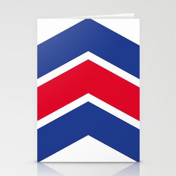 Chevron Cambodia Flag Colors Stationery Cards