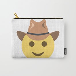 Cowboy Smiley Face Emoji Carry-All Pouch