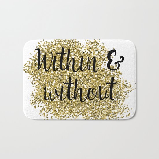 Within and without - golden jazz Bath Mat