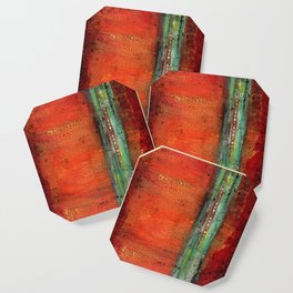 Abstract Copper Coaster
