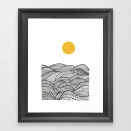 sun and waves Framed Art Print