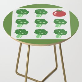 Eight broccoli one tomato 1 Side Table