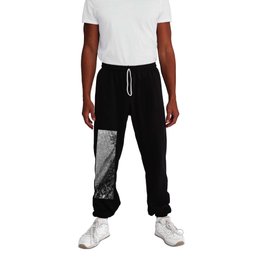 Abstract Black and White Grey Paint Metal Weathered Texture Sweatpants