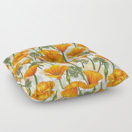 California poppies Floor Pillow