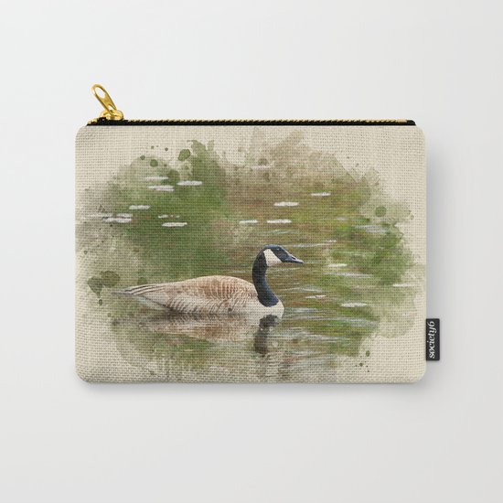 Watercolor Goose Art Carry-All Pouch