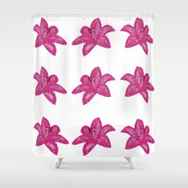 Cheetah Lily in Pink Shower Curtain
