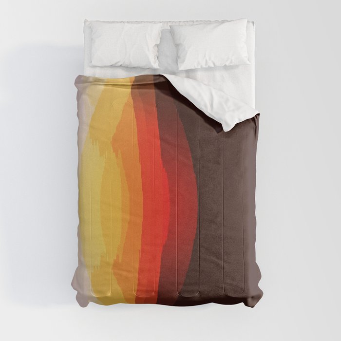Retro Warmth Abstract Comforter