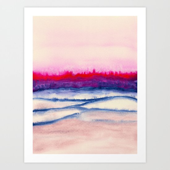 Watercolor abstract landscape 29 Art Print