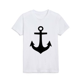 Anchor (Black & White) Kids T Shirt