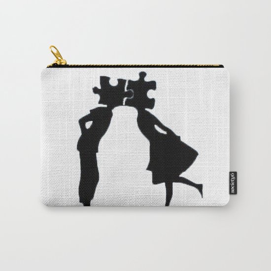 Puzzle Woman Man Carry-All Pouch