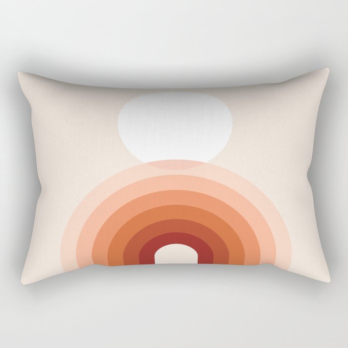 Mid Century Modern Geometric 18 (Earthy Shades) Rectangular Pillow
