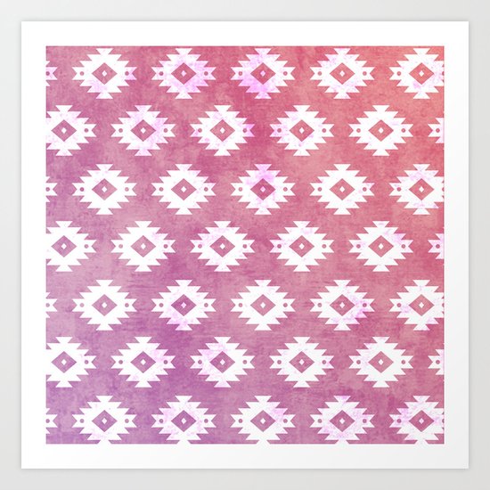 Aztec Pattern 10 Art Print