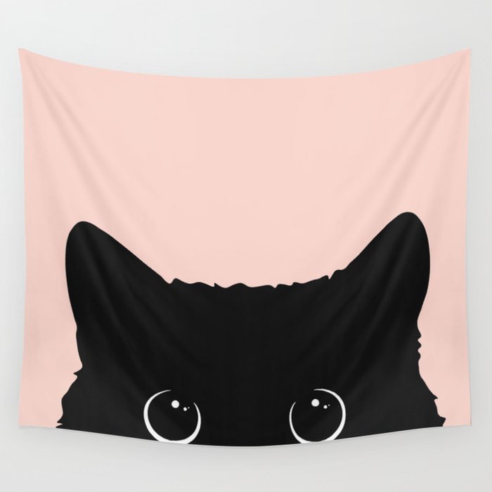 Black cat 1 Wall Tapestry