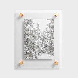 Snowy Forest Art Floating Acrylic Print