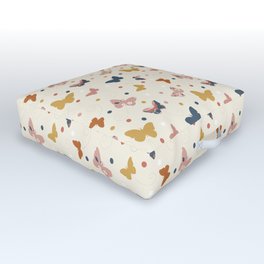 Patchwork Butterflies Outdoor Floor Cushion | Cream, Naturelover, Graphicdesign, Kidsdesigns, Prettydesigns, Butterflies 