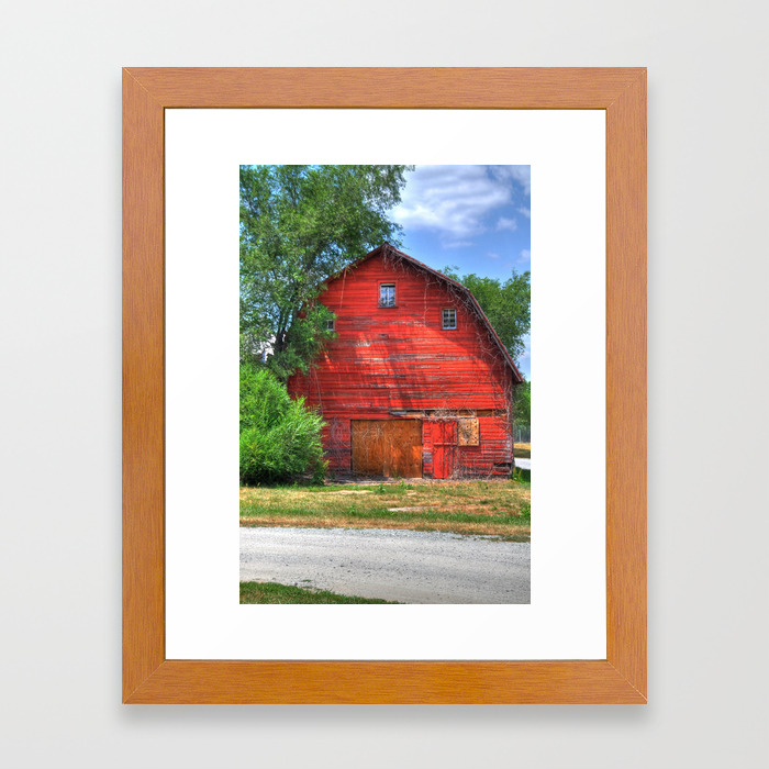 The Red Barn Framed Art Print By Montemortonphotography Society6