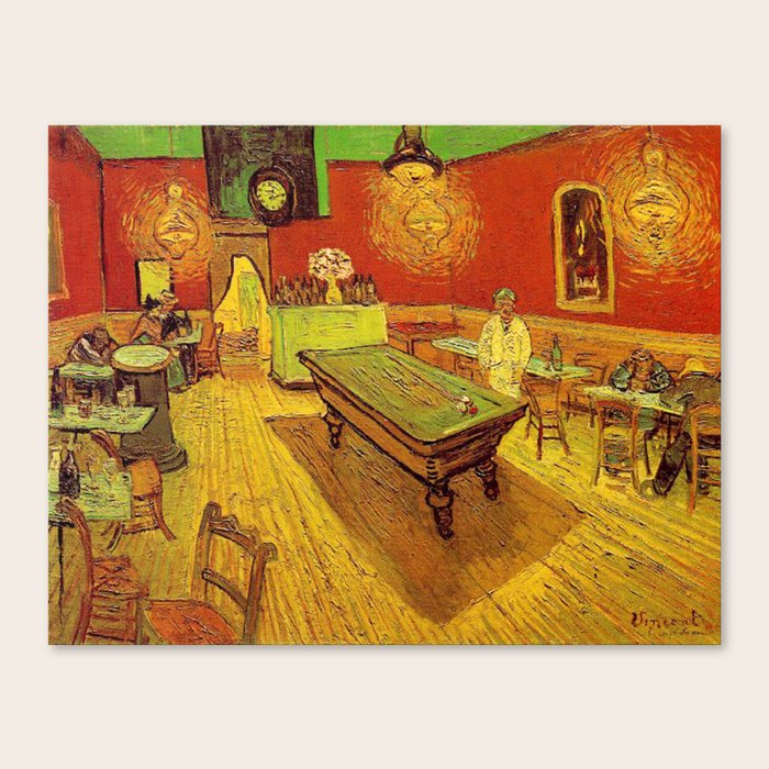 THE NIGHT CAFE - VINCENT VAN GOGH Canvas Print by THE ICONIC PAINTINGS - MEDIUM