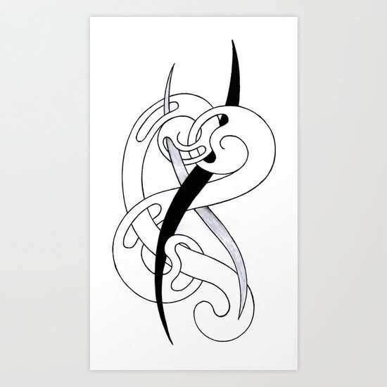 Gaps in the Curl Art Print