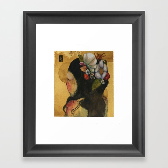 Floral Baby Framed Art Print