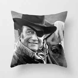 John Wayne @ True Grit #1 Throw Pillow