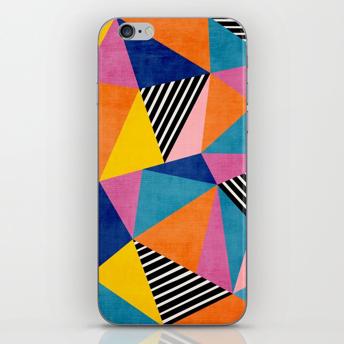 Colorful Vibrant Bold Modern Geometric Art iPhone Skin