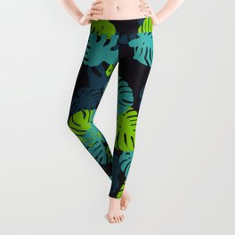 Ever Green Lady Plant Tropical Jungle Green Palette Leggings