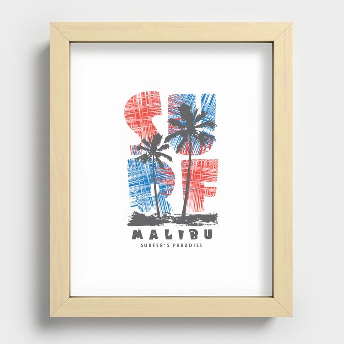 Malibu surf paradise Recessed Framed Print