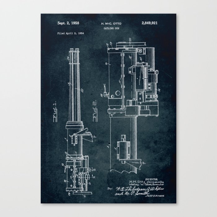 1954 - Gatling gun Canvas Print