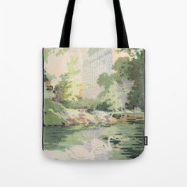 Hotel Plaza from Central Park Lovers New York postcard  Rachael Robinson Elmer Tote Bag
