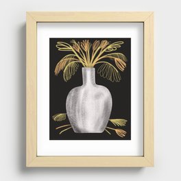 Charcoal Vase Recessed Framed Print