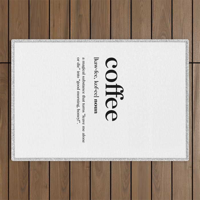 Coffee Definition Outdoor Rug