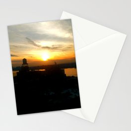 NYC Water Tower Sunset Stationery Card