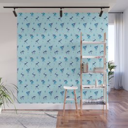 Africa Hunting - Blue Wall Mural