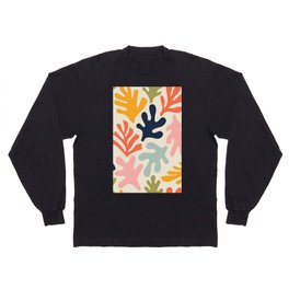 Henri Mattise Inspired Leaf Pattern Long Sleeve T-shirt