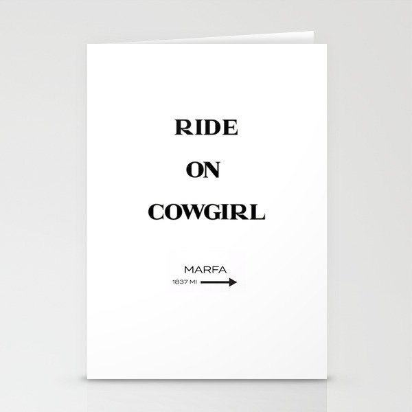 Ride On to Marfa Stationery Cards