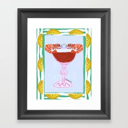 Elegant Shrimp Cocktail Framed Art Print