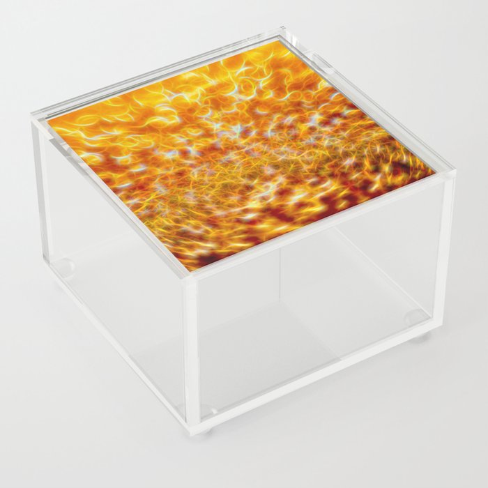 Golden Light Abstraction Acrylic Box