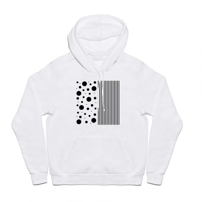 Spots and Stripes - Black and White Hoody
