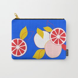 Red Citrus Oranges on Blue  Carry-All Pouch
