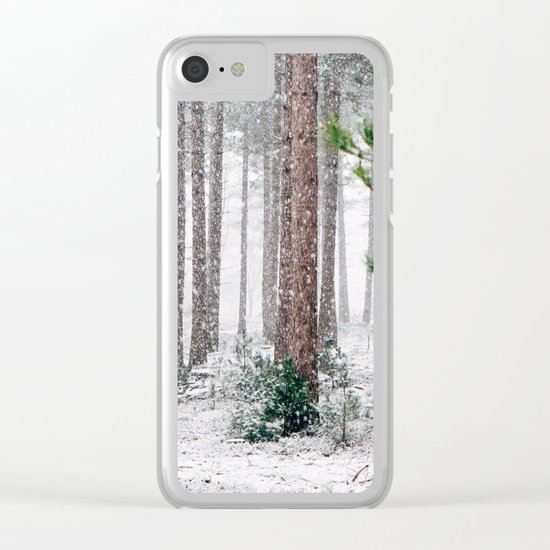 Snow #woods Clear iPhone Case