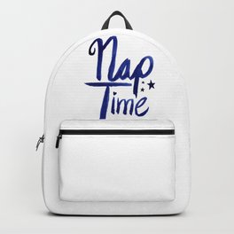 Nap Time | Lazy Sleep Typography Backpack | Lazy, Napping, Sleep, Sleepy, Watercolorwriting, Nap, Illustration, Minimalism, Sleepart, Writing 
