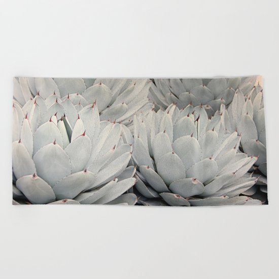 Succulent Blush Beach Towel