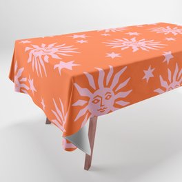 Mid Century Modern Sun and Star Pattern 228 Tablecloth